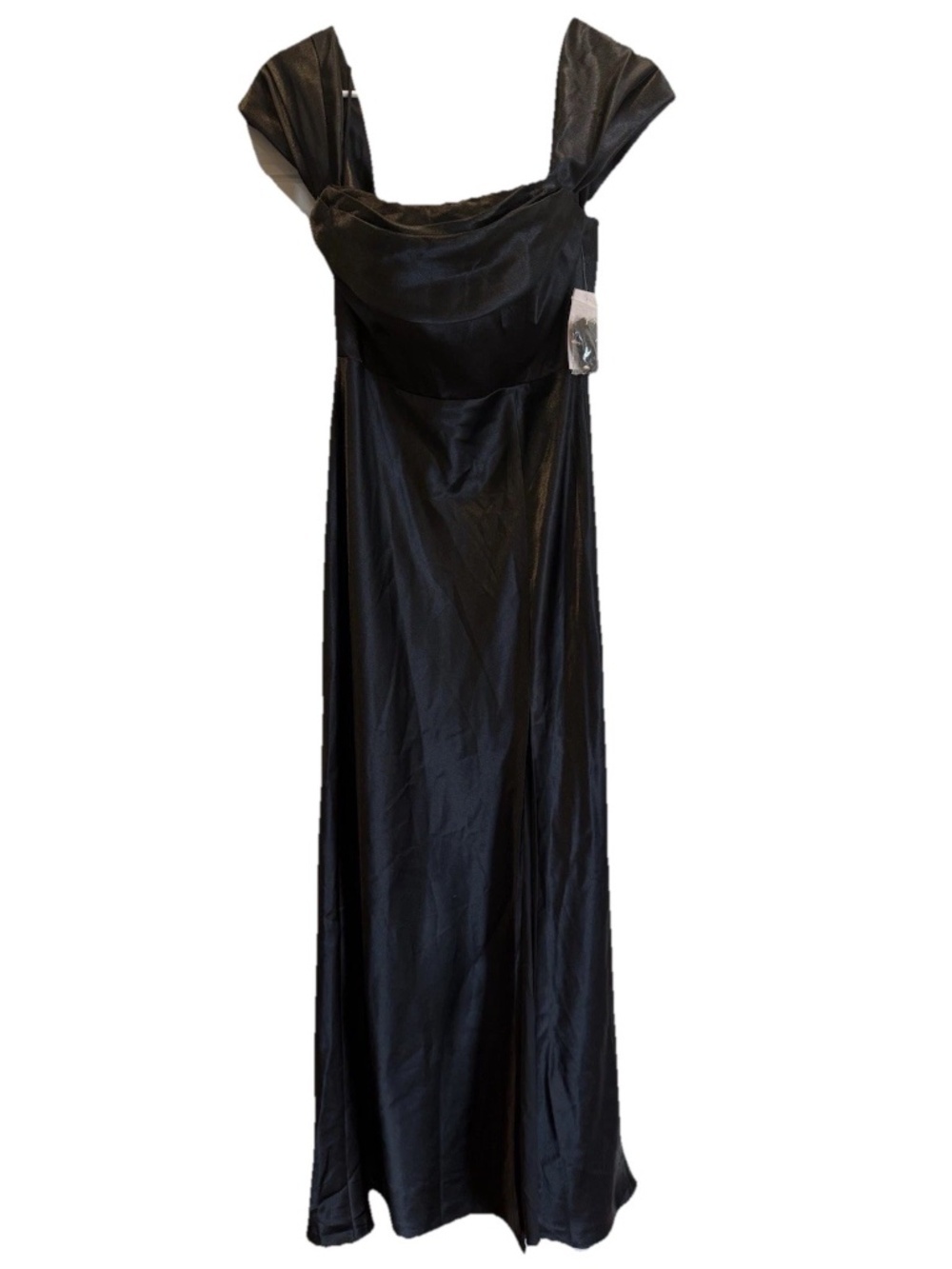 Birdy Grey Mia Dress Shiny Satin Black Size Small NWT